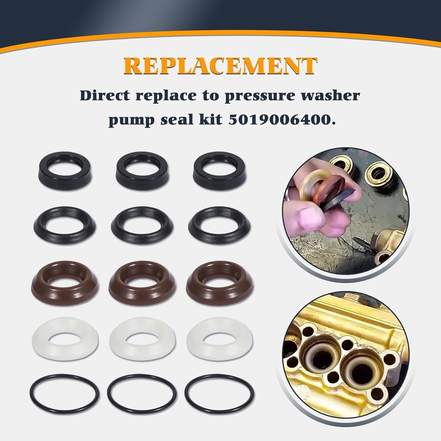 Packing Kit Pressure Washer Pump Seal Repair Accessory Kit 5019006400 Comet ZWD