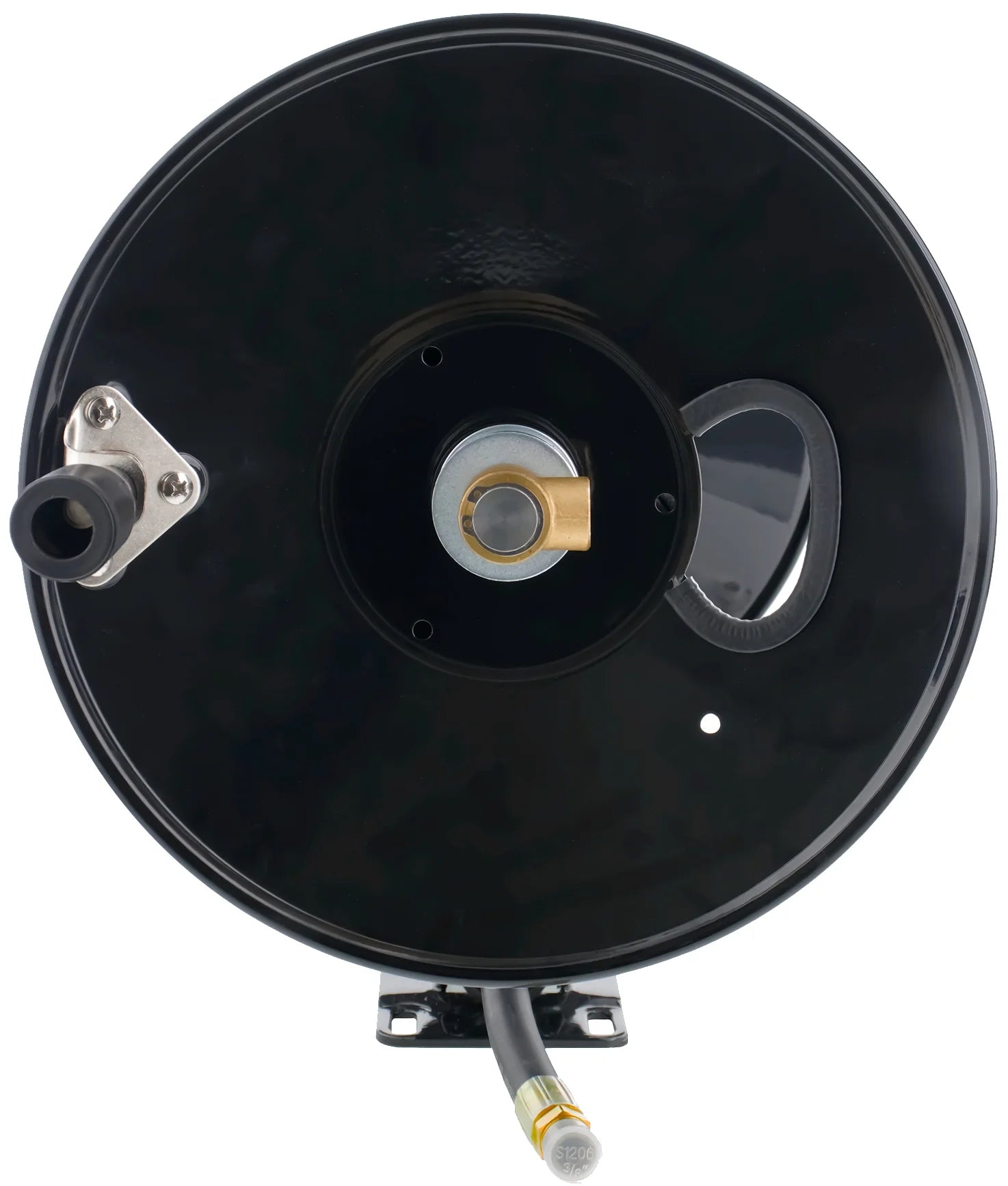 4000 PSI 200' Black Powder Coated Pressure Washer Hose Reel